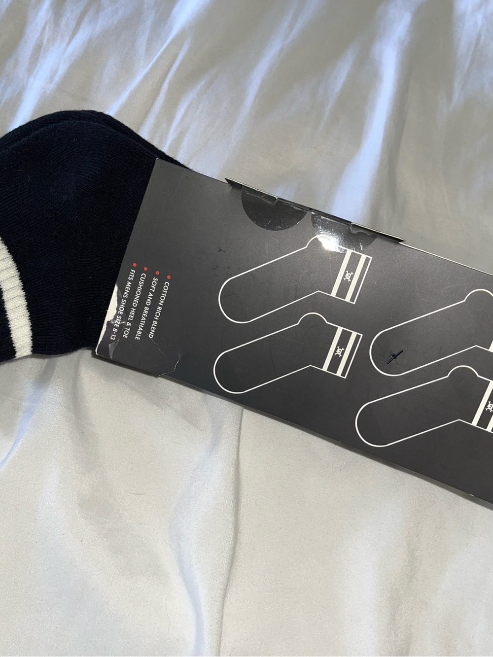 SWAG Men's Black Athletic Ankle Socks - Pack - Picture 2 of 2